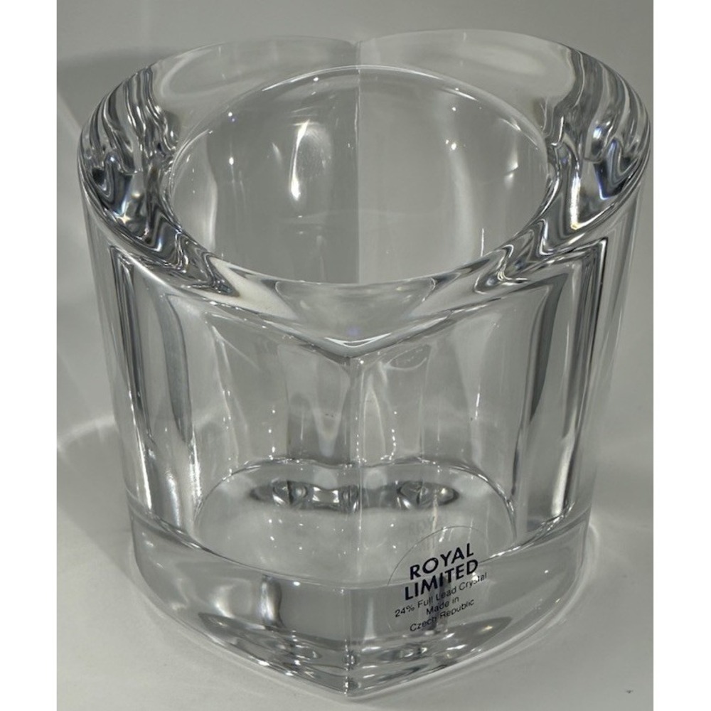 royal limited votive tealight candle holder 24% full lead crystal heart 44847